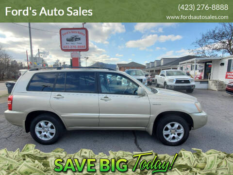 2001 Toyota Highlander for sale at Ford's Auto Sales in Kingsport TN