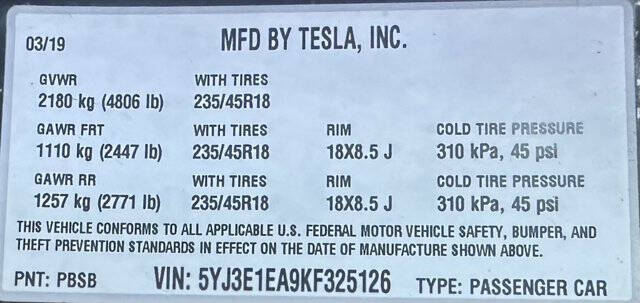 2019 Tesla Model 3