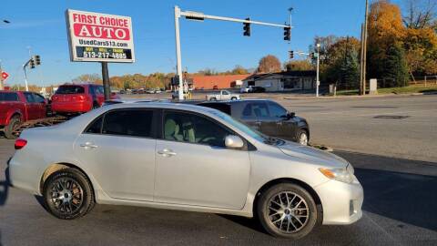 2013 Toyota Corolla for sale at FIRST CHOICE AUTO Inc in Middletown OH