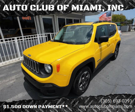 2017 Jeep Renegade for sale at AUTO CLUB OF MIAMI, INC in Miami FL