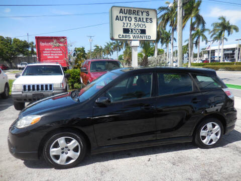 2005 Toyota Matrix for sale at Aubrey's Auto Sales in Delray Beach FL