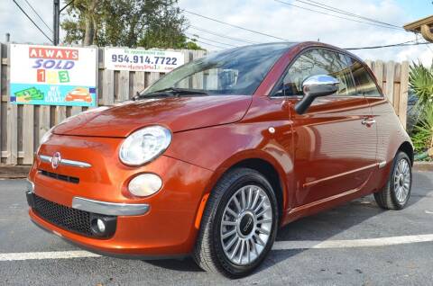 2013 FIAT 500 for sale at ALWAYSSOLD123 INC in Fort Lauderdale FL