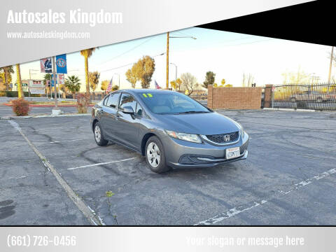 2013 Honda Civic for sale at Autosales Kingdom in Lancaster CA
