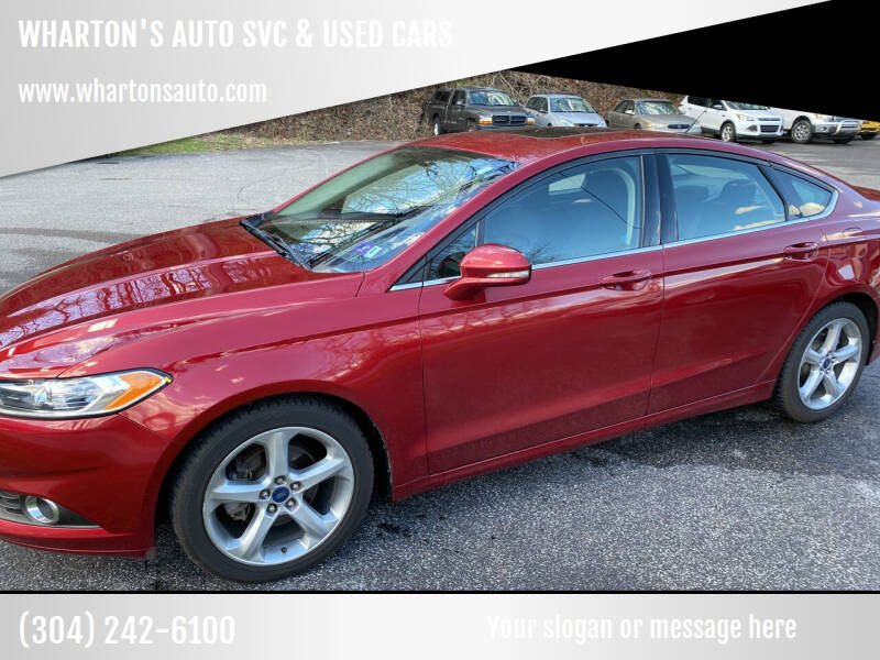 2016 Ford Fusion for sale at WHARTON'S AUTO SVC & USED CARS in Wheeling WV