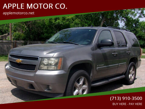 2007 Chevrolet Tahoe for sale at APPLE MOTOR CO. in Houston TX