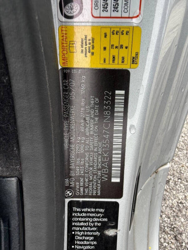 2007 BMW 6 Series 650i