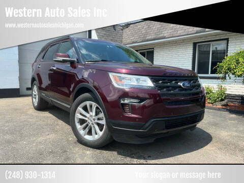 2018 Ford Explorer for sale at Western Auto Sales Inc in Farmington Hills MI