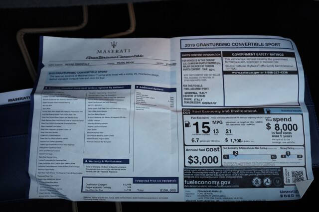 2019 Maserati GranTurismo Sport