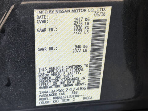 2016 Nissan Altima 2.5