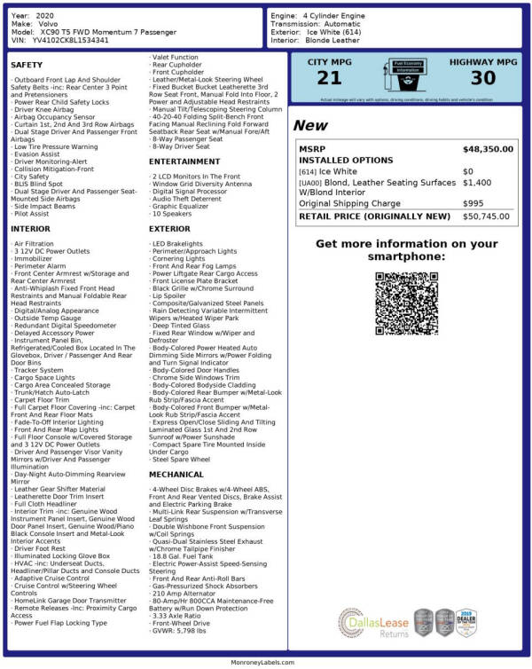 2020 Volvo XC90 T5 Momentum