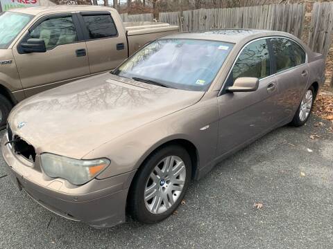 2002 BMW 7 Series for sale at D & M Discount Auto Sales in Stafford VA