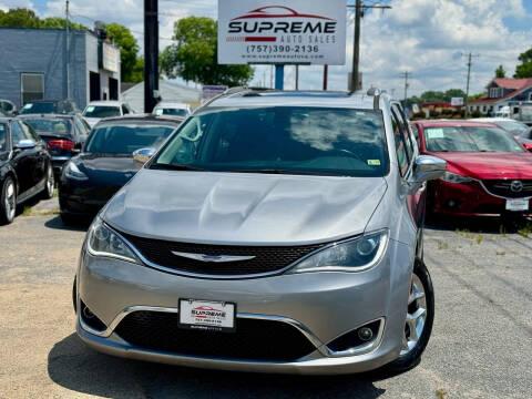 2018 Chrysler Pacifica for sale at Supreme Auto Sales in Chesapeake VA