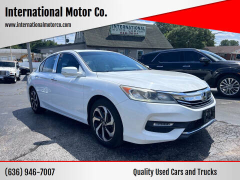 2016 Honda Accord for sale at International Motor Co. in Saint Charles MO