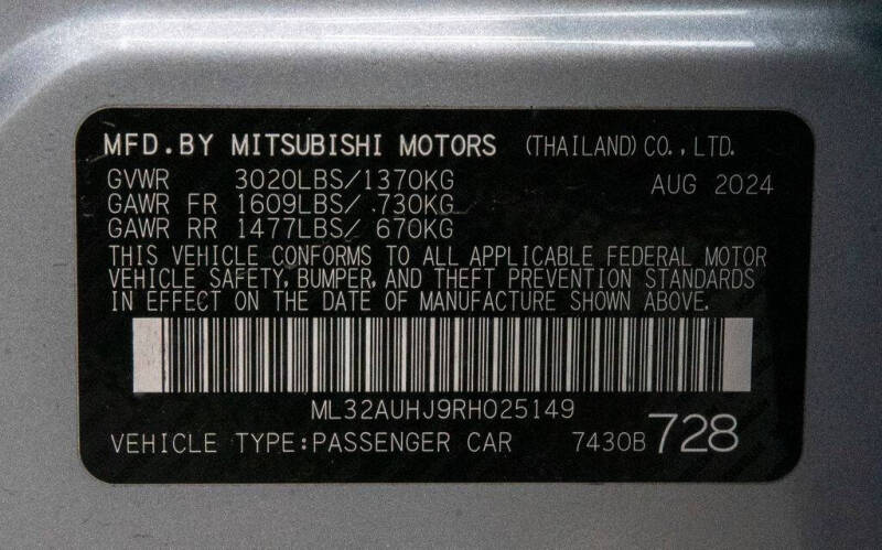 2024 Mitsubishi Mirage ES