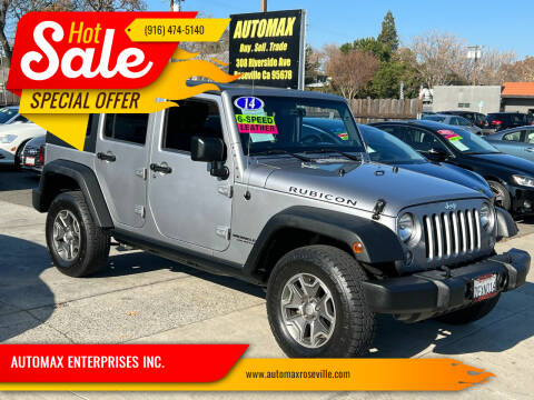 2014 Jeep Wrangler Unlimited for sale at AUTOMAX ENTERPRISES INC. in Roseville CA