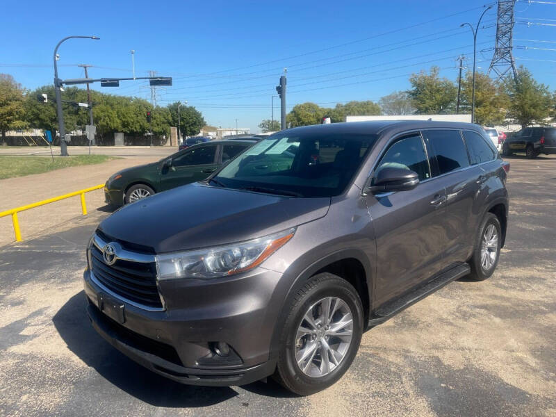 2015 Toyota Highlander for sale at Pancho Xavier Auto Sales in Arlington TX