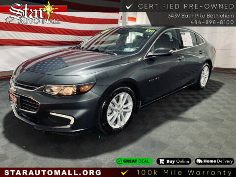 2018 Chevrolet Malibu for sale at STAR AUTO MALL 512 in Bethlehem PA