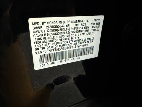 2016 Honda Pilot EX-L