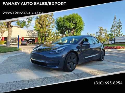 2022 Tesla Model 3 for sale at FANASY AUTO SALES/EXPORT in Yorba Linda CA