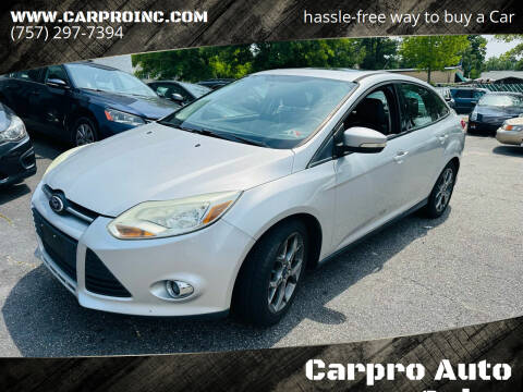 2013 Ford Focus for sale at Carpro Auto Sales in Chesapeake VA