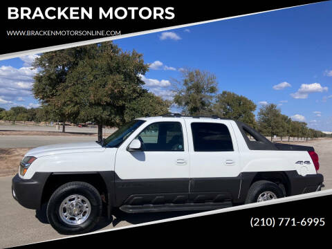 2003 Chevrolet Avalanche for sale at BRACKEN MOTORS in San Antonio TX