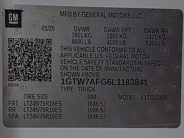 2020 GMC Savana 2500