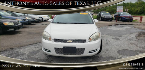 2013 Chevrolet Impala for sale at Anthony's Auto Sales of Texas, LLC in La Porte TX