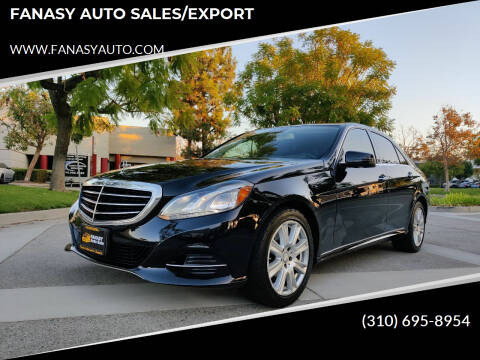 2014 Mercedes-Benz E-Class for sale at FANASY AUTO SALES/EXPORT in Yorba Linda CA