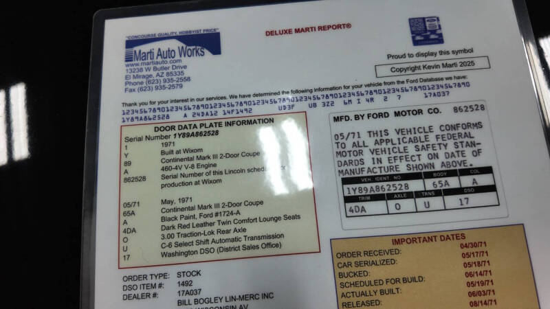 1971 Lincoln Continental Mark III