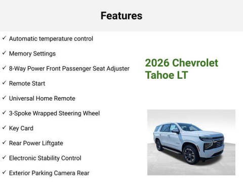 2026 Chevrolet Tahoe LT
