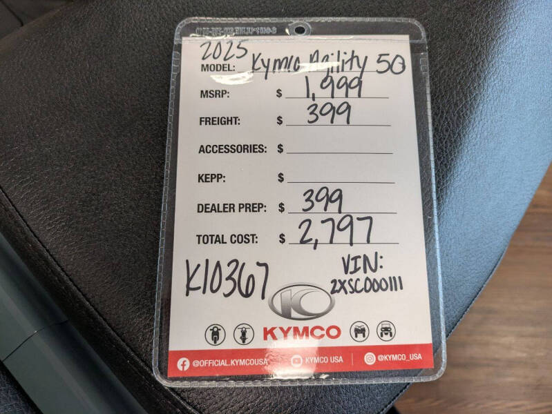 2025 Kymco Agility 50