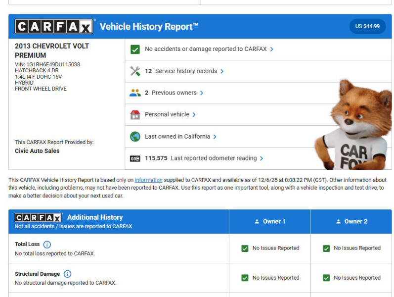 2013 Chevrolet Volt Premium