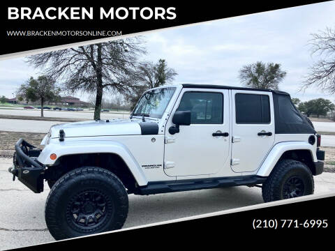 2008 Jeep Wrangler Unlimited for sale at BRACKEN MOTORS in San Antonio TX