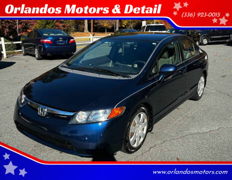 2007 Honda Civic for sale at Orlandos Motors & Detail in Winston Salem NC