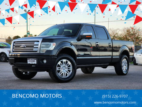 2013 Ford F-150 for sale at BENCOMO MOTORS in El Paso TX