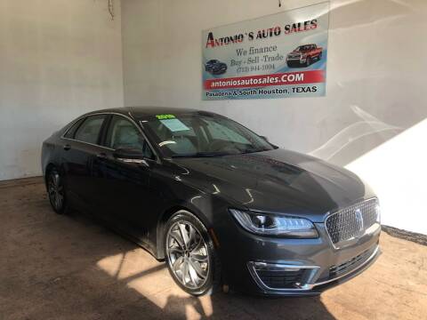 2019 Lincoln MKZ for sale at Antonio's Auto Sales in South Houston TX