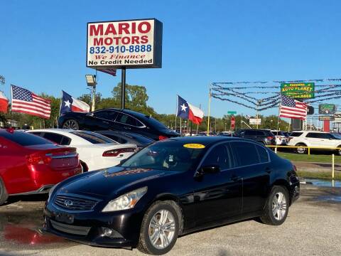 2012 Infiniti G37 Sedan for sale at Mario Motors in South Houston TX