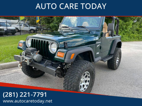 1997 Jeep Wrangler for sale at AUTO CARE TODAY in Spring TX