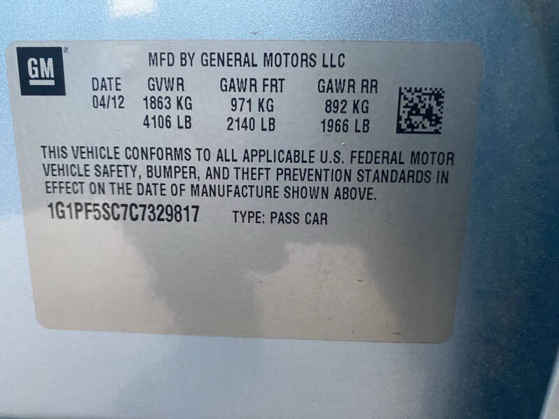 2012 Chevrolet Cruze LT