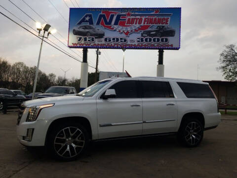 2016 Cadillac Escalade ESV for sale at ANF AUTO FINANCE in Houston TX