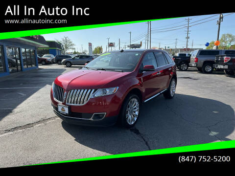 2013 Lincoln MKX for sale at All In Auto Inc in Palatine IL