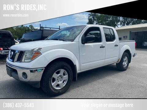 2006 Nissan Frontier for sale at RON'S RIDES,INC in Bunnell FL