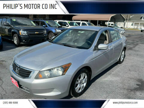 2009 Honda Accord for sale at PHILIP'S MOTOR CO INC in Haleyville AL