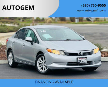 2012 Honda Civic for sale at AUTOGEM in Davis CA