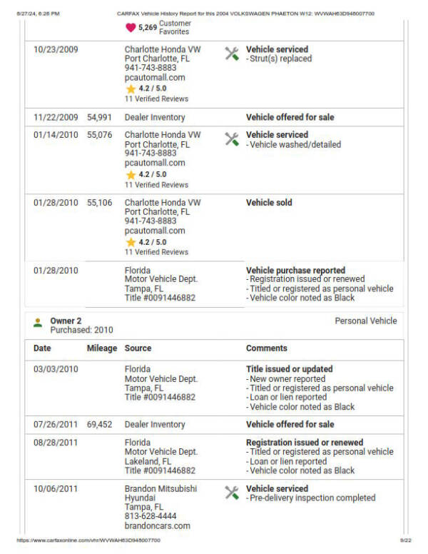 2004 Volkswagen Phaeton Premiere Edition W12
