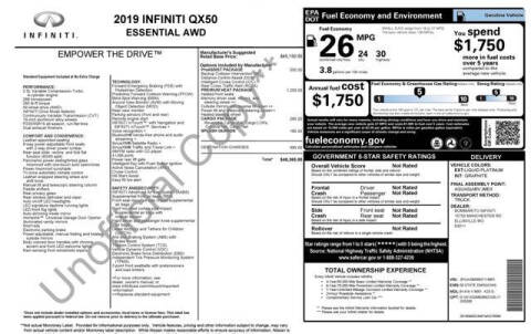 2019 Infiniti QX50 Essential