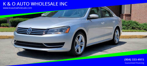 2014 Volkswagen Passat for sale at K & O AUTO WHOLESALE INC in Jacksonville FL