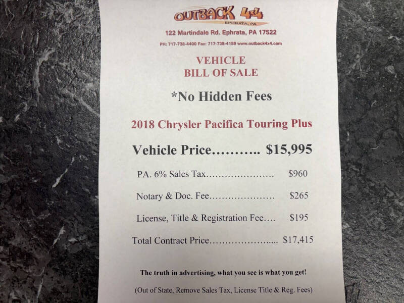 2018 Chrysler Pacifica Touring Plus