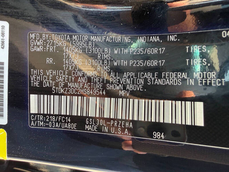 2017 Toyota Sienna LE 8-Passenger