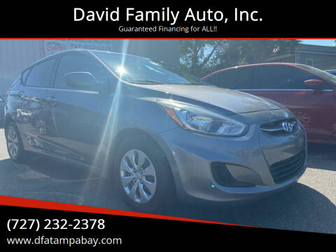 2015 Hyundai Accent for sale at David Family Auto, Inc. in New Port Richey FL